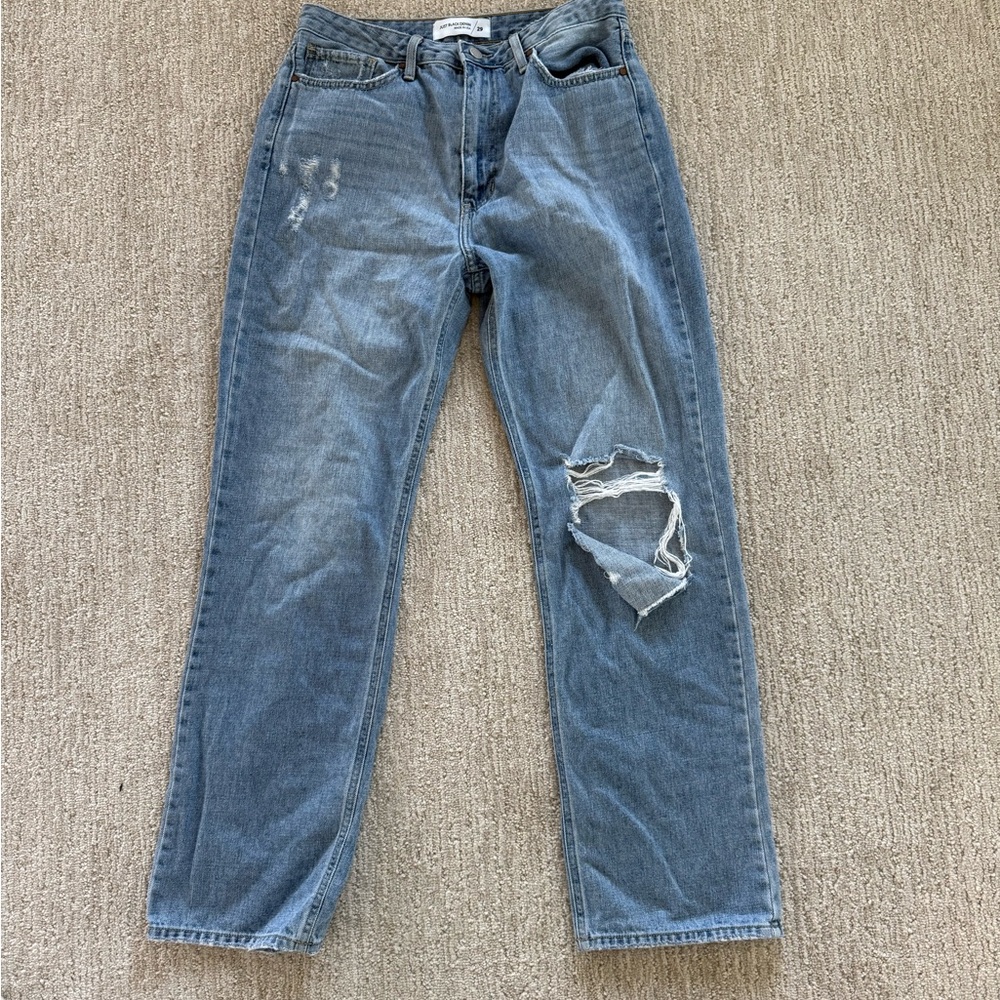 Just Black Denim Distressed Blue Jeans